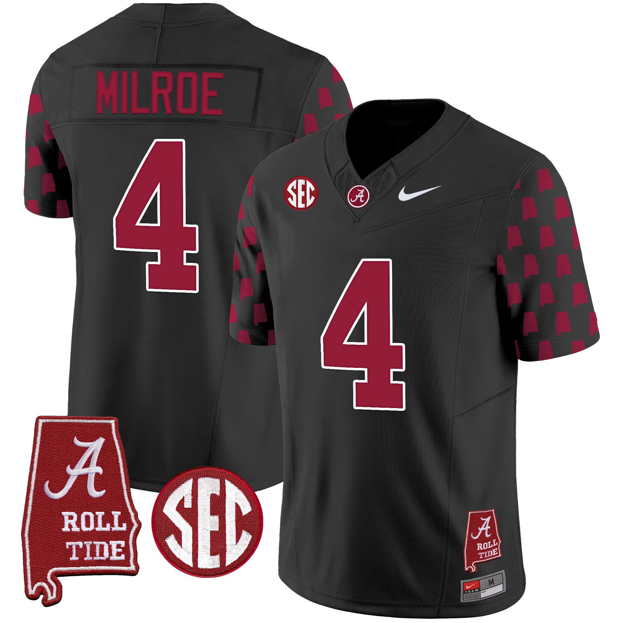 Men Alabama Crimson Tide #4 Milroe Black Vapor Limited 2024 Nike NCAA Jersey->indianapolis colts->NFL Jersey